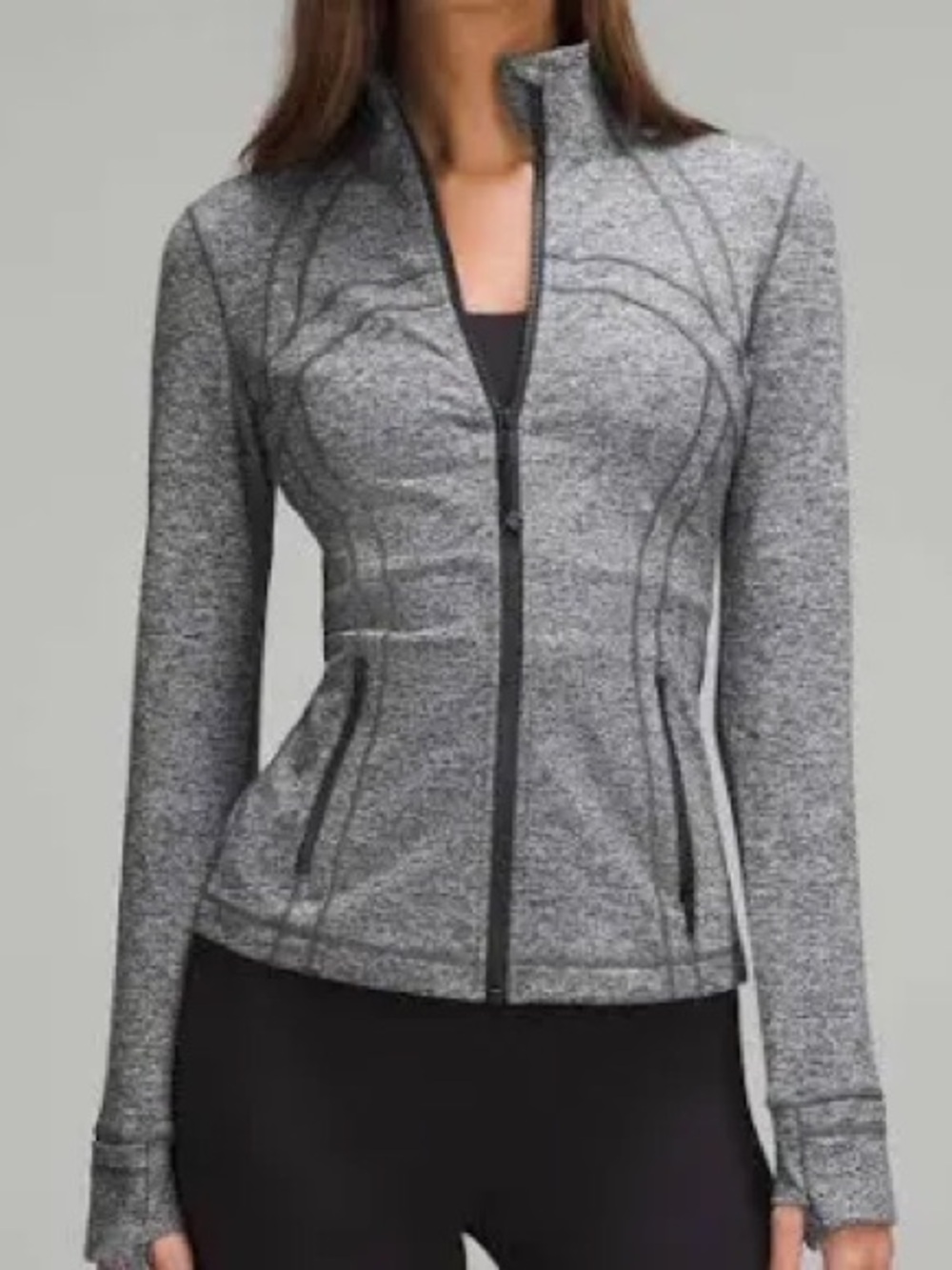 lululemon Define Jacket Heathered Herringbone Black White / Grey 4
